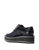 Brook croc effect lace-up shoes