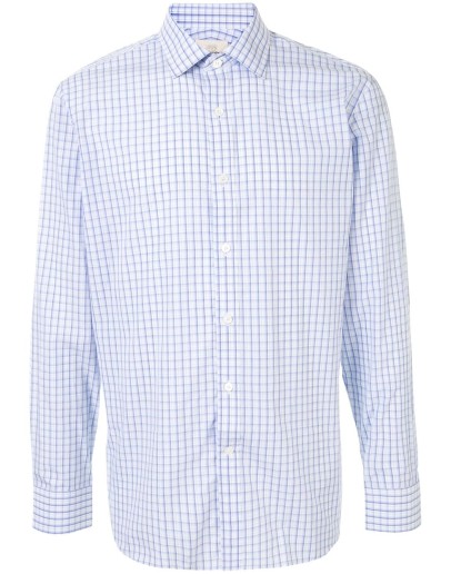 checked button-up shirt