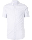 short-sleeved striped shirt