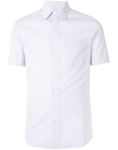 short-sleeved striped shirt