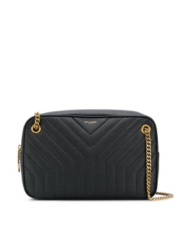 black quilted shoulder bag
