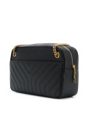 black quilted shoulder bag