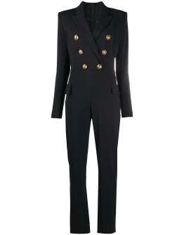 double-breasted buttoned jumpsuit