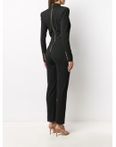 double-breasted buttoned jumpsuit