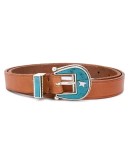 enamel buckle leather belt