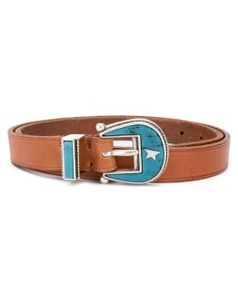 enamel buckle leather belt