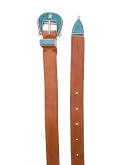 enamel buckle leather belt