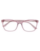 transparent square-frame glasses
