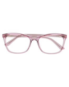 transparent square-frame glasses