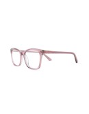 transparent square-frame glasses