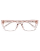 transparent square frame glasses