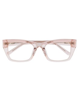transparent square frame glasses