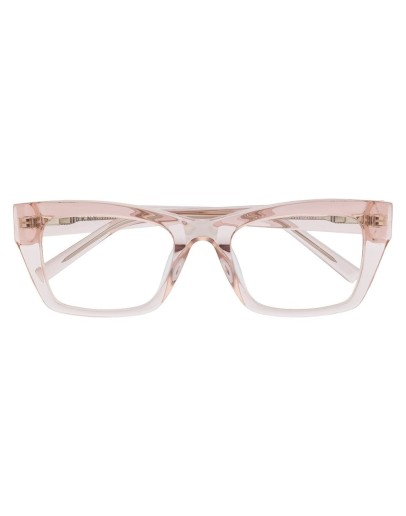 transparent square frame glasses