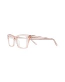 transparent square frame glasses