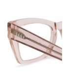 transparent square frame glasses