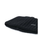 logo plaque knitted hat