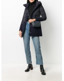 panelled padded coat