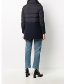 panelled padded coat