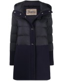panelled padded coat