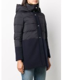 panelled padded coat