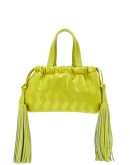 patterned tassel detail mini tote bag