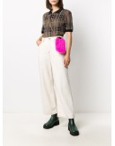 shearling crossbody phone holder