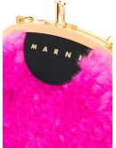 shearling crossbody phone holder