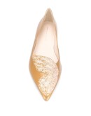 metallic ballerina flats