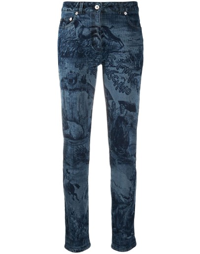 printed skinny jeans
