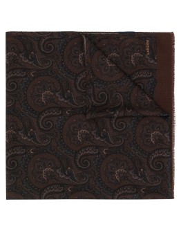 paisley-print wool scarf