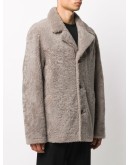 shearling buttoned coat