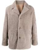 shearling buttoned coat