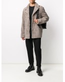 shearling buttoned coat