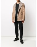 shearling buttoned coat