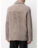 shearling buttoned coat