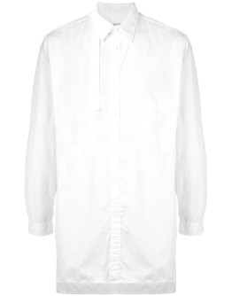 asymmetric-collar shirt