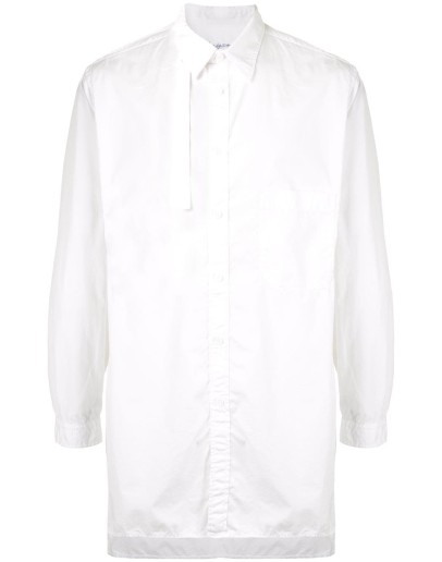 asymmetric-collar shirt