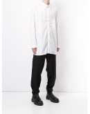 asymmetric-collar shirt