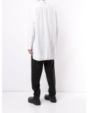 asymmetric-collar shirt