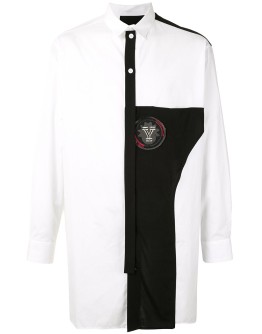 contrasting-panel shirt
