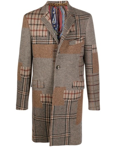 single-breasted panelled coat