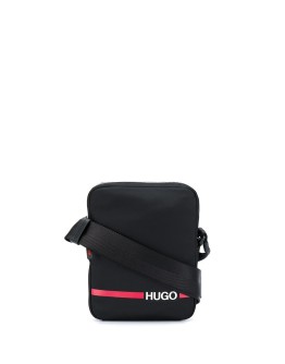 logo print shoulder bag
