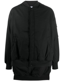 rear logo print bomber jacket 