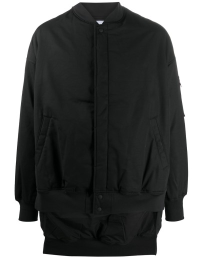 rear logo print bomber jacket 