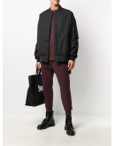rear logo print bomber jacket 