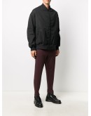 rear logo print bomber jacket 