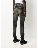 distressed detail slim-fit jeans