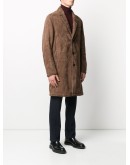 single-breasted leather coat