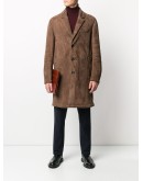 single-breasted leather coat