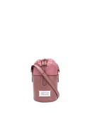 logo patch crossbody bucket bag